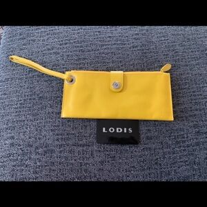 Lodis Yellow Wristlet Clutch
